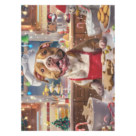 Nappe Pit Bull - Fête de Noël (Devant)