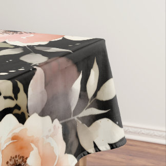 Nappe Pivoines à l'aquarelle avec lavis pastel