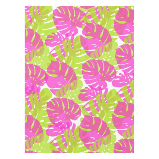 Nappe PixDezines Monstera/Neon rose/Lime/do-it-yourself  (Devant)