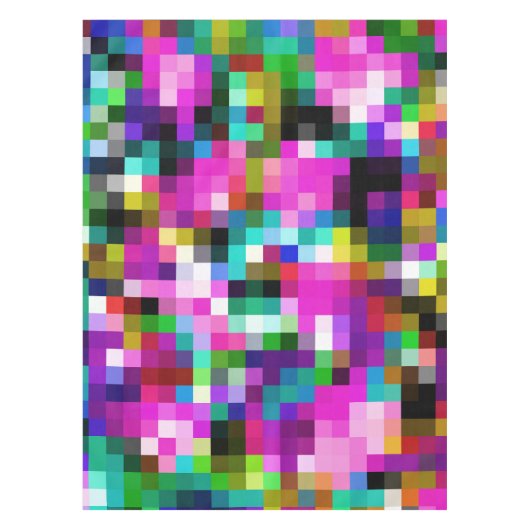 Nappe Pixel géométrique coloré Pixelé Plaid (Devant)