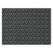 Nappe Pixellit Joyeux Motif de Noël - Design rétro (Devant (Horizontal))