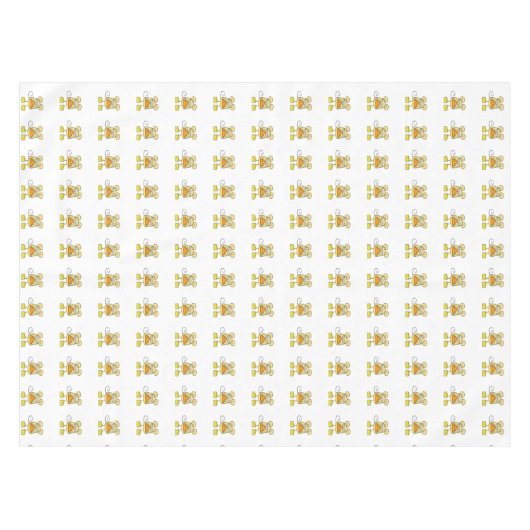 Nappe Pizza Blanche Fromage Souris Jaune (Devant (Horizontal))