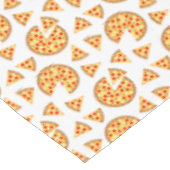 Nappe Pizza et tranches de cool motif sur blanc (Angle)