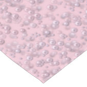 Nappe Placers de perles blanches roses sur velours rose (Angle)