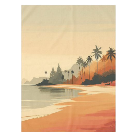 Nappe Plage vintage/rétro/tropicale (Devant)