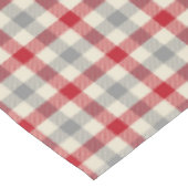 Nappe Plaid à la ferme rouge et grise (Angle)