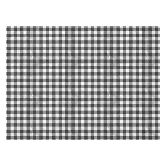 Nappe Plaid Checkered noir et blanc (Devant (Horizontal))