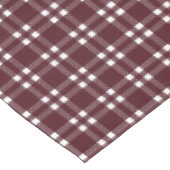 Nappe Plaid classique burgundy et blanc texturé (Angle)