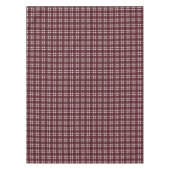 Nappe Plaid classique burgundy et blanc texturé (Devant)