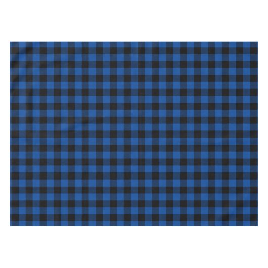 Nappe Plaid de buffle bleu et noir (Devant (Horizontal))