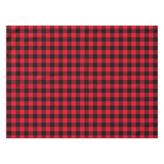 Nappe Plaid de buffle rouge et noir (Devant (Horizontal))