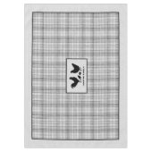 Nappe Plaid de ferme rustique gris Nom de famille de pou (Devant)