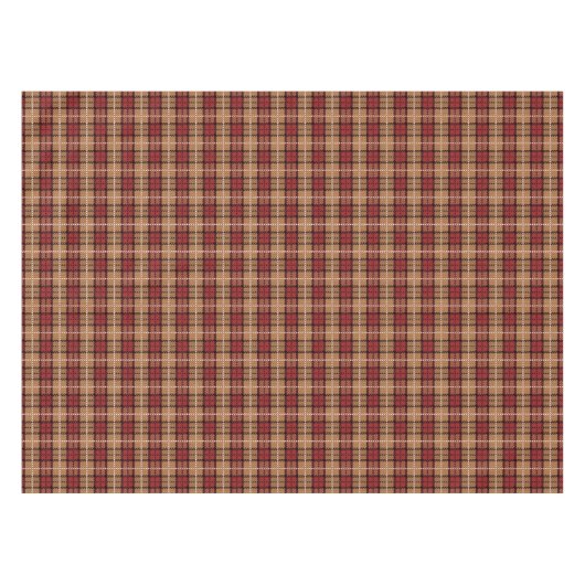 Nappe Plaid de pixel en rouge et or (Devant (Horizontal))