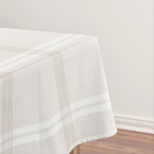 Nappe Plaid de tartan no. 49 beige et de blanc