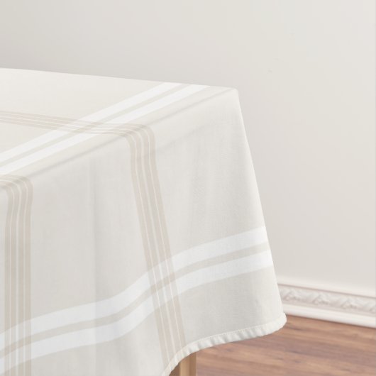 Nappe Plaid de tartan no. 49 beige et de blanc (In Situ)