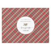 Nappe Plaid Farmhouse Red Check Russe Joyeux Noël (Devant (Horizontal))