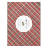 Nappe Plaid Farmhouse Red Check Russe Joyeux Noël (Devant)
