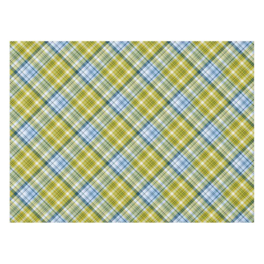 Nappe Plaid Jaune Et Bleu (Devant (Horizontal))