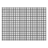 Nappe Plaid noir et blanc moderne de 4 rayures (Devant (Horizontal))