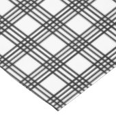 Nappe Plaid noir et blanc moderne de 4 rayures (Angle)