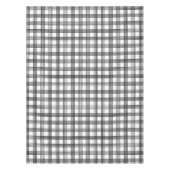 Nappe Plaid noir et blanc moderne de 4 rayures (Devant)