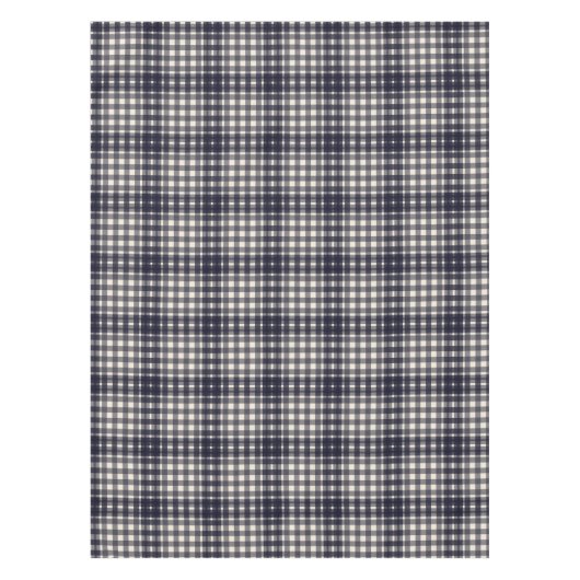 Nappe Plaid noir et crème classique (Devant)