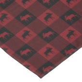 Nappe Plaid noir rouge d'orignaux (Angle)