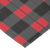 Nappe Plaid rouge et gris noir Checkered (Angle)