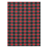 Nappe Plaid rouge et gris noir Checkered (Devant)
