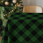 Nappe Plaid rustique de bisons verts et noirs