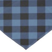 Nappe Plaid rustique de buffle noir et bleu (Angle)