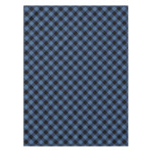 Nappe Plaid rustique de buffle noir et bleu (Devant)
