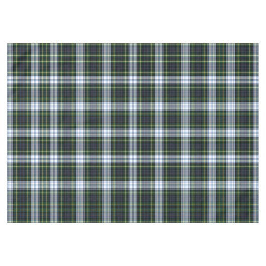 Nappe Plaid Tartan Classan Vert Blanc Rustique Anniversa (Devant (Horizontal))