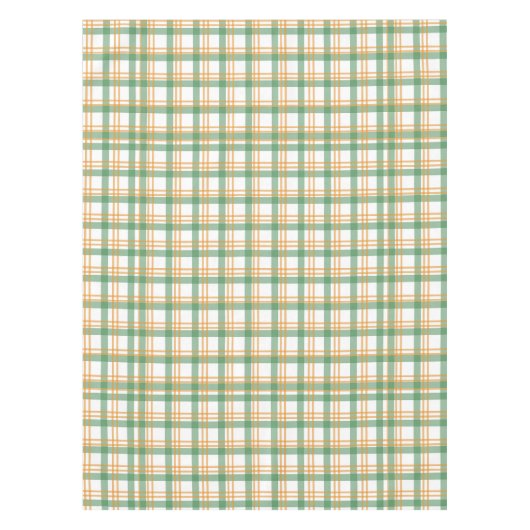 Nappe Plaid Vert Et Orange (Devant)