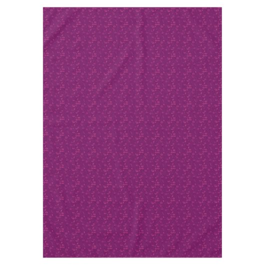 Nappe Plain floral pattern retro burgundy (Devant)