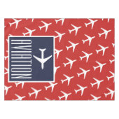Nappe Plan blanc Funky Red Blue Pilot Aviation (Devant (Horizontal))