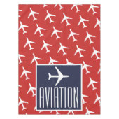 Nappe Plan blanc Funky Red Blue Pilot Aviation (Devant)