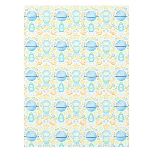 Nappe Planètes bleues Astronaute spatiale (Devant)