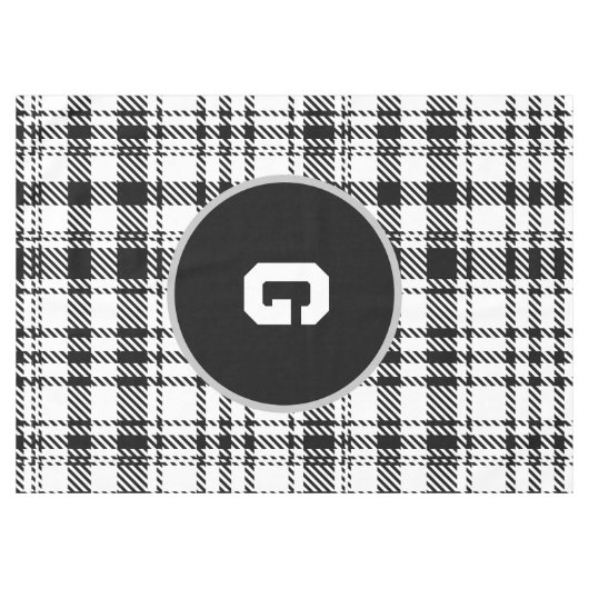 Nappe Plaqué noir et blanc classique (Devant (Horizontal))