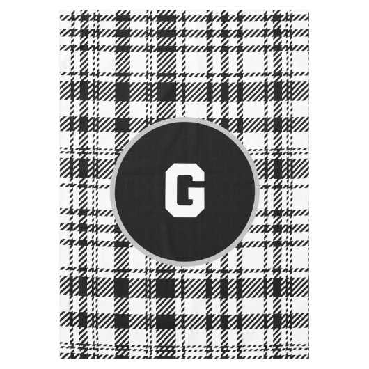 Nappe Plaqué noir et blanc classique (Devant)