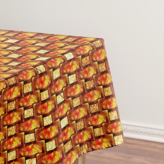 Nappe Plaques rectangulaires marron-orange sculptées et (In Situ)