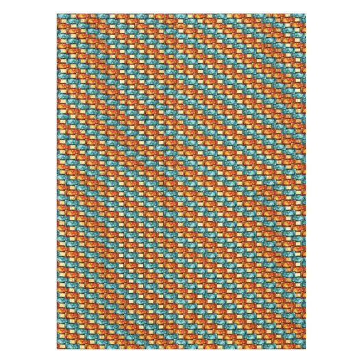 Nappe Plaques rectangulaires sculptées et tachées, cyan  (Devant)