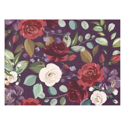 Nappe Plum violet Rose or géométrique (Devant (Horizontal))