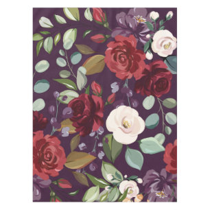 Nappe Plum violet Rose or géométrique