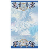 Nappe Plumes de couleur bleu-perroquet exotique (Devant)