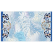 Nappe Plumes de couleur bleu-perroquet exotique (Devant (Horizontal))