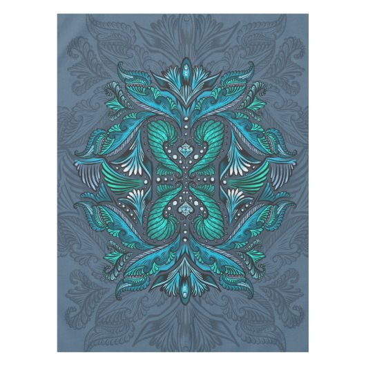 Nappe Plumes de paon mystique (Devant)