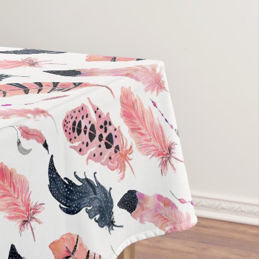 Nappe Plumes rose Boho (In Situ)