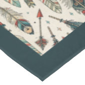 Nappe Plumes tribales authentiques et flèches Décor Boho (Angle)