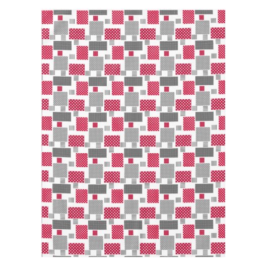 Nappe Pneuka rouge gris patchwork sur arrière - plan bla (Devant)